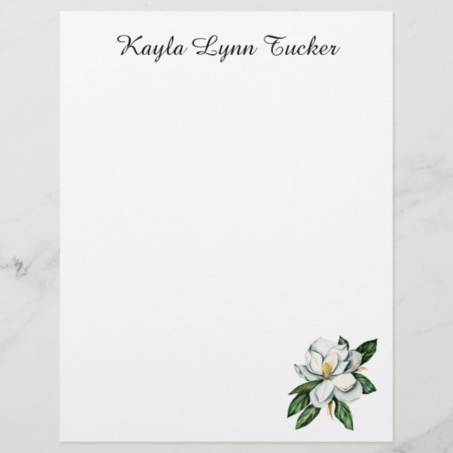 Magnolia Letterhead Brevhuvud (Framsida)