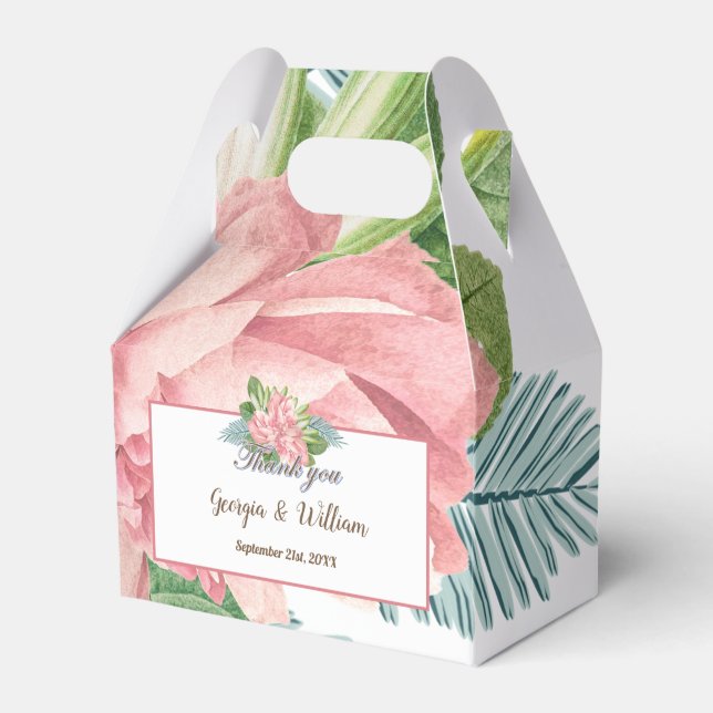 Magnolia Lilies Bouquet Favoritbox Presentaskar (Framsidan Sidan)