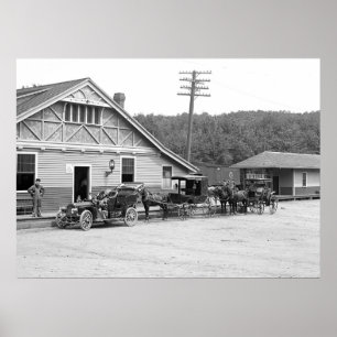 Magnolia, Mass. Tåg Station, 1906 Poster