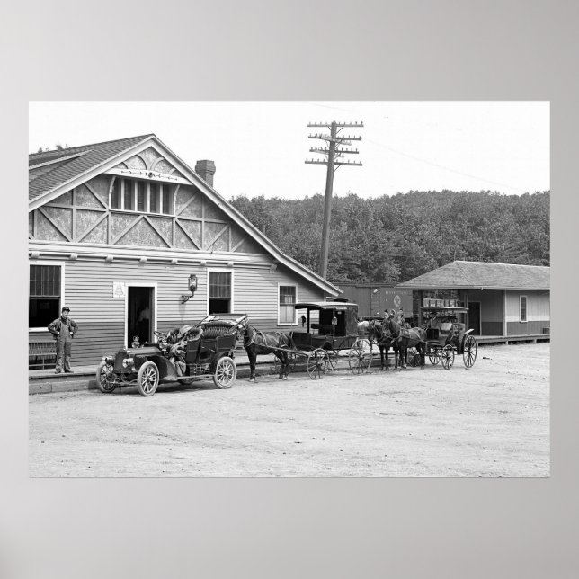 Magnolia, Mass. Tåg Station, 1906 Poster (Framsidan)