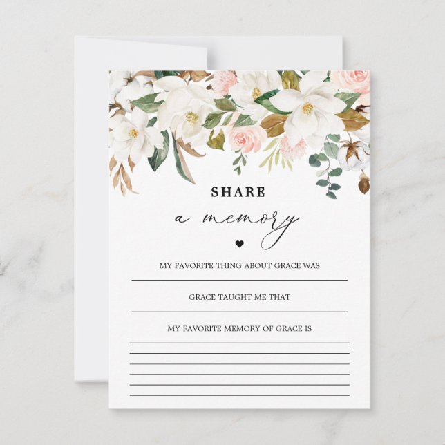  Magnolia-minneskort med vattenfärg (Framsida)