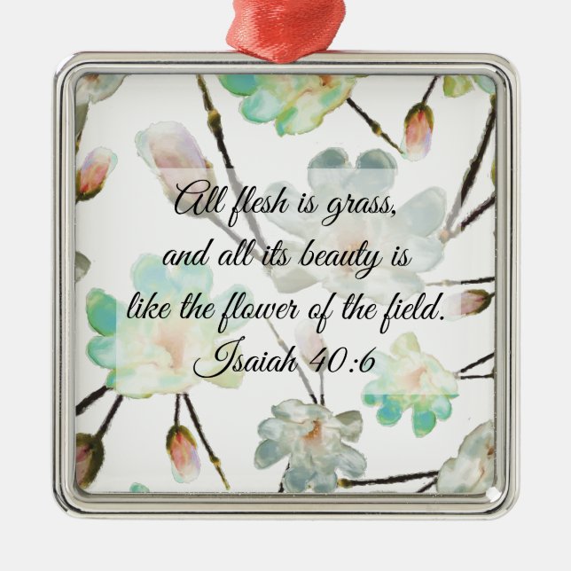 Magnolia Mönster Bible Verse jul Ornament (Framsidan)