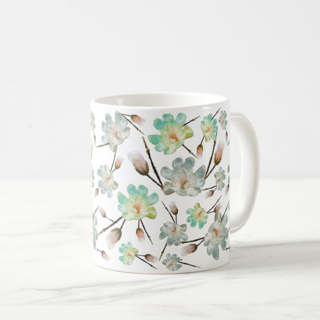 Magnolia Mönster Classic Mugg (Framsida höger)
