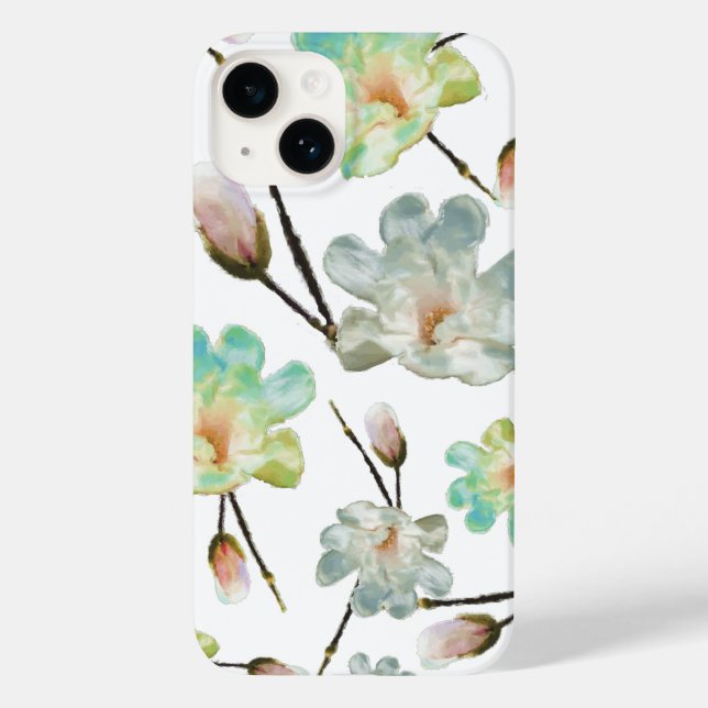 Magnolia Mönster iphone case (Baksida)