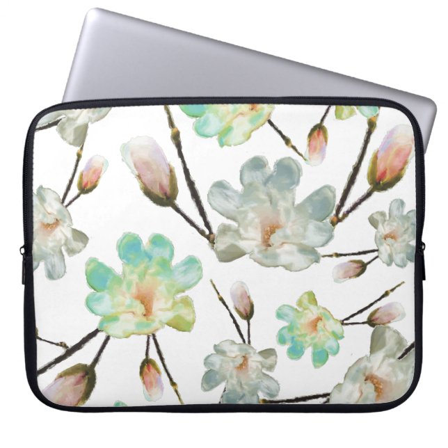 Magnolia Mönster Laptop sleeve (Framsidan)