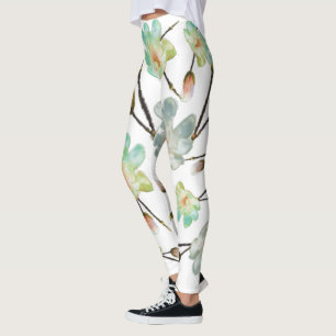 Magnolia Mönster Leggings