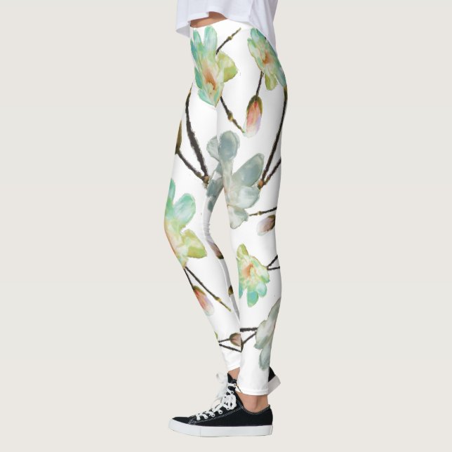 Magnolia Mönster Leggings (Vänster)