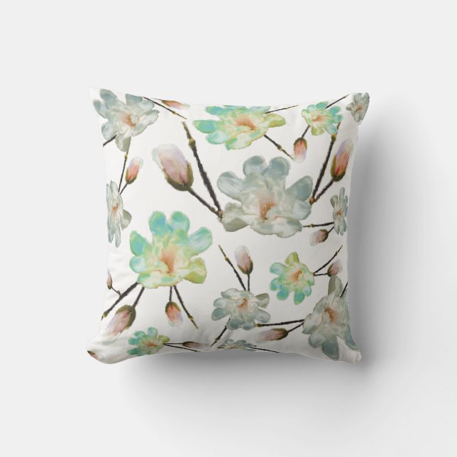 Magnolia Mönster Pillow Kudde (Framsida)