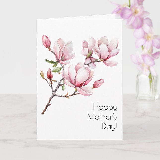 Magnolia Mors dag-hälsningskort Kort (Orkide)