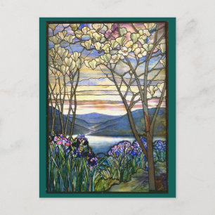 Magnolia och Iris Scenia Inspirational Vykort
