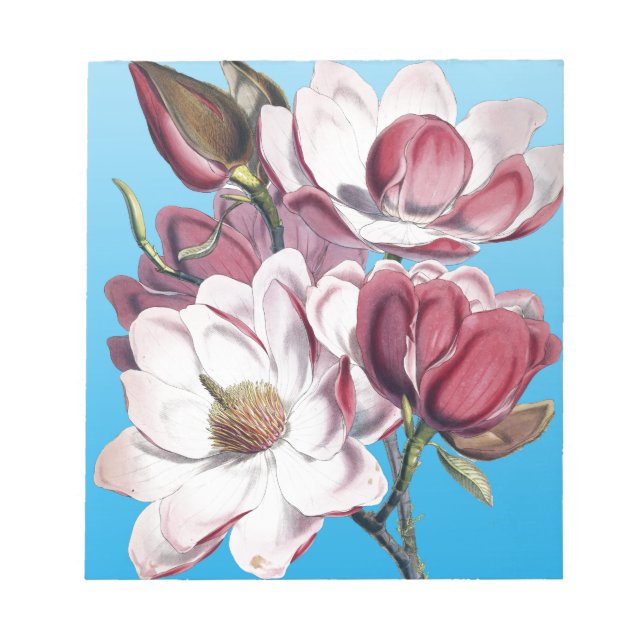 Magnolia On Blue Anteckningsblock (Framsida)