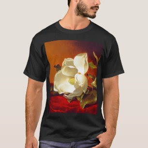 Magnolia on Red Velvet Martin Johnson Heade T Shirt