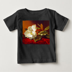 Magnolia on Red Velvet Martin Johnson Heade T Shirt