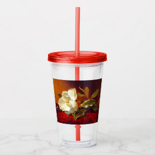 Magnolia on Red Velvet Martin Johnson Heade Take Away Mugg
