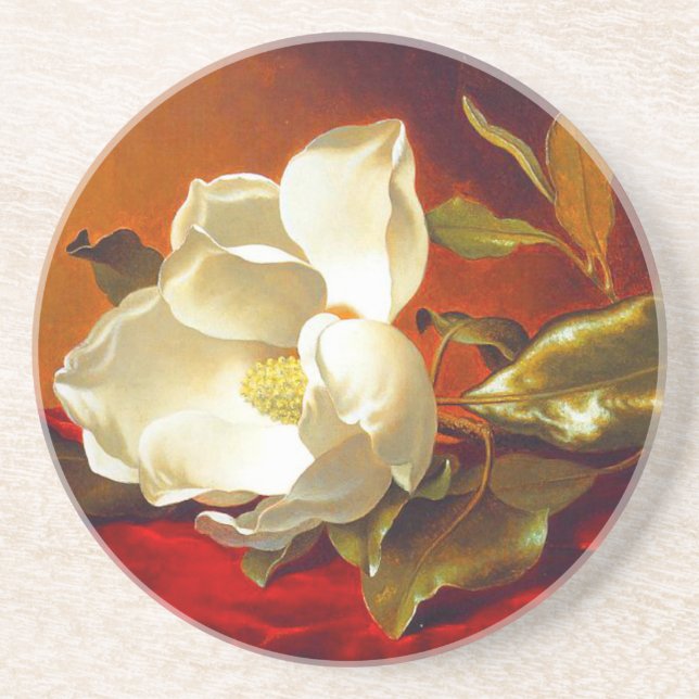 Magnolia on Red Velvet Martin Johnson Heade Underlägg (Framsidan)