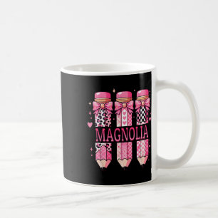 Magnolia Personlig Namn Penna Tillbaka Till Skolan Kaffemugg