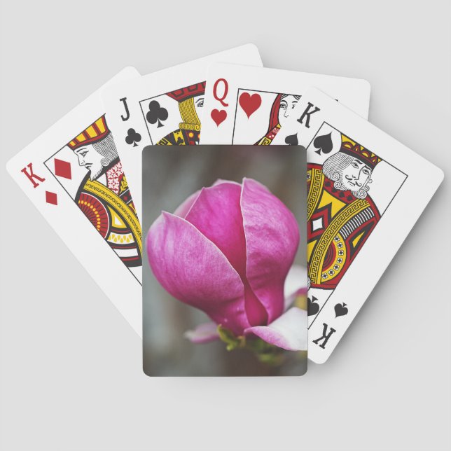 Magnolia Pink Full Bloom Casinokort (Baksidan)