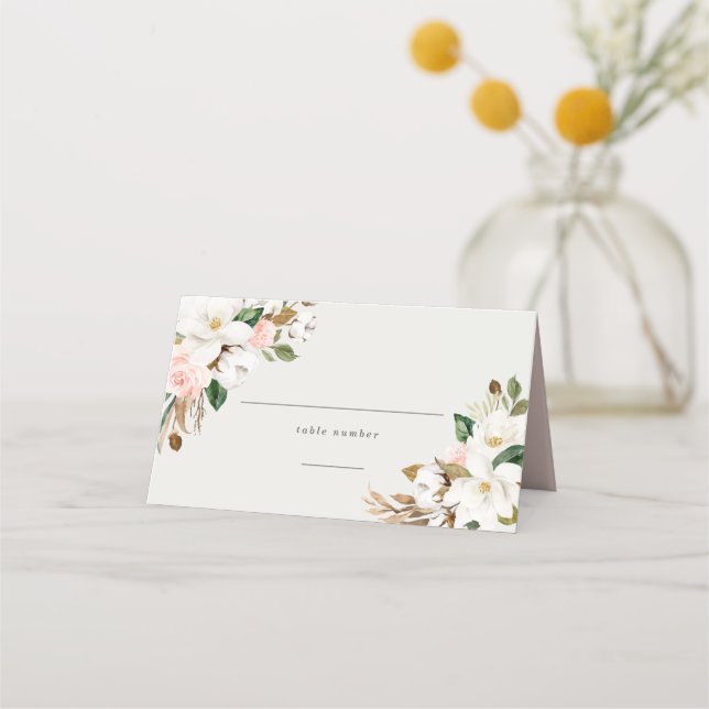 Magnolia-platskort Placeringskort (Framsida)