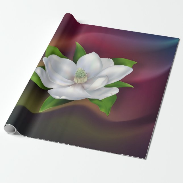 Magnolia Presentpapper (Utrullad)