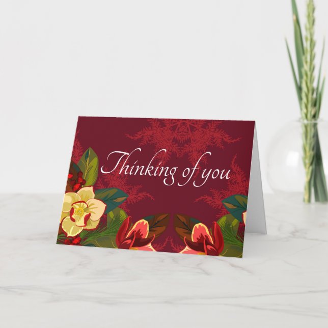 Magnolia Print Thinking of You - Anpassade Helgkort (Framsida)