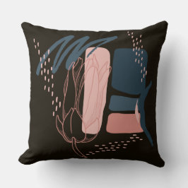 Magnolia Rosa Bloom Minimal Abstrakt Kudde