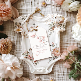 Magnolia Rosa Butterfly Baby Shower-favoriter Presentetikett