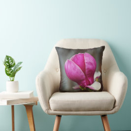 Magnolia Rosa Full Blomning Kudde