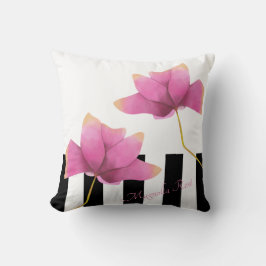 Magnolia Rosé Modern Blommigt Design Kudde