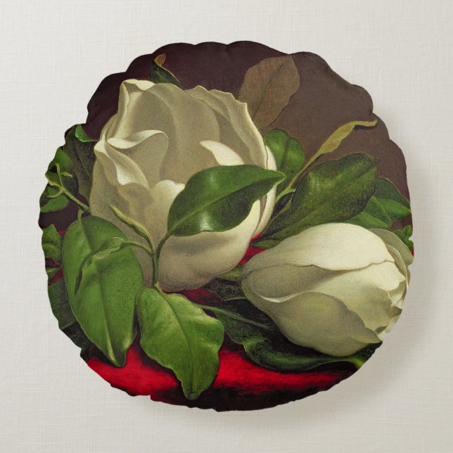 Magnolia Rund Kudde (Framsidan)