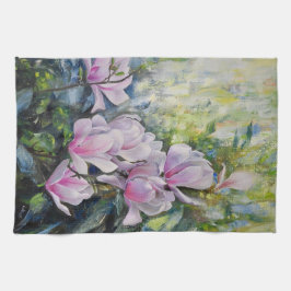 Magnolia Serenity - Blommigt Art av Lukian Kökshandduk