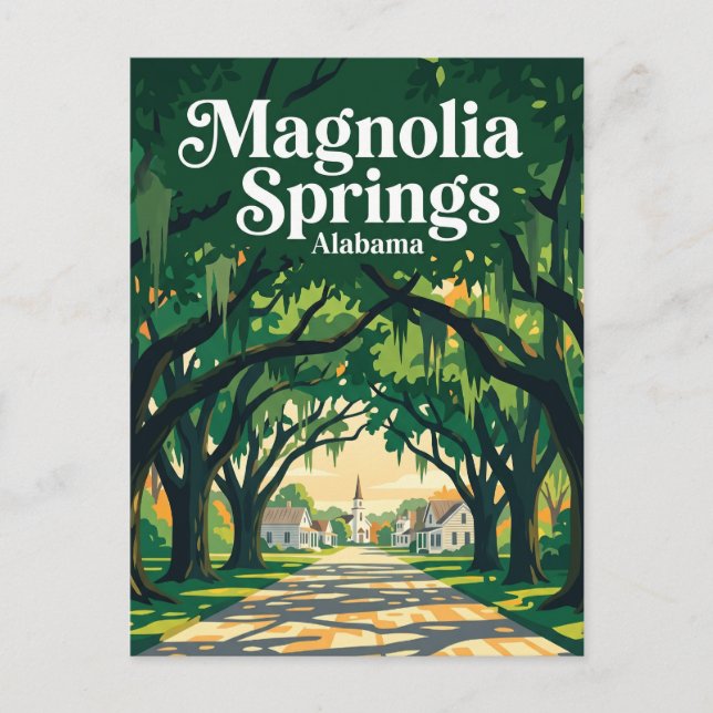 Magnolia Springs USA Vykort (Framsida)
