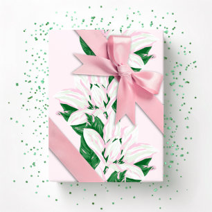 Magnolia Sway i rosa och grönt Presentpapper