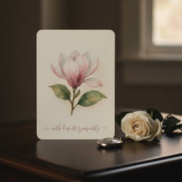 Magnolia-symmetrikort för vattenfärg