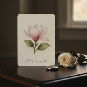 Magnolia-symmetrikort för vattenfärg