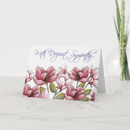 Magnolia Sympathy Card Kort