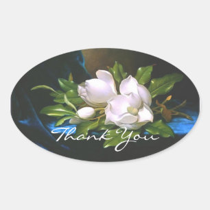 Magnolia Tack Sticker Ovalt Klistermärke