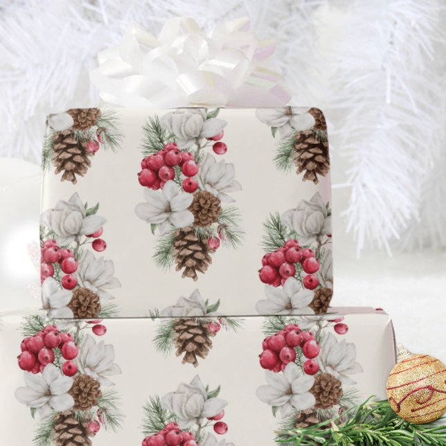 Magnolia Tallrik Julklappspapper Presentpapper (Skapare uppladdad)