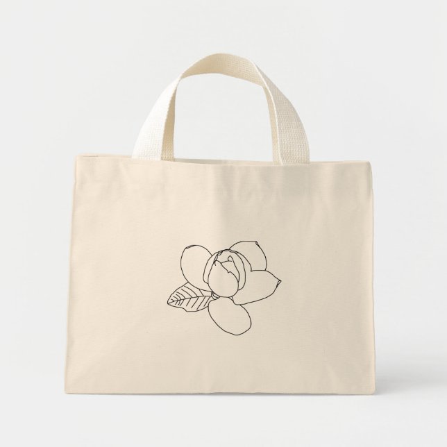 Magnolia Tiny Tote Mini Tygkasse (Framsidan)