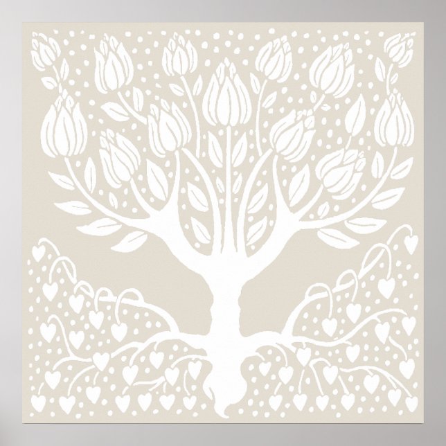 Magnolia Träd av Aubrey Beardsley Poster (Framsidan)