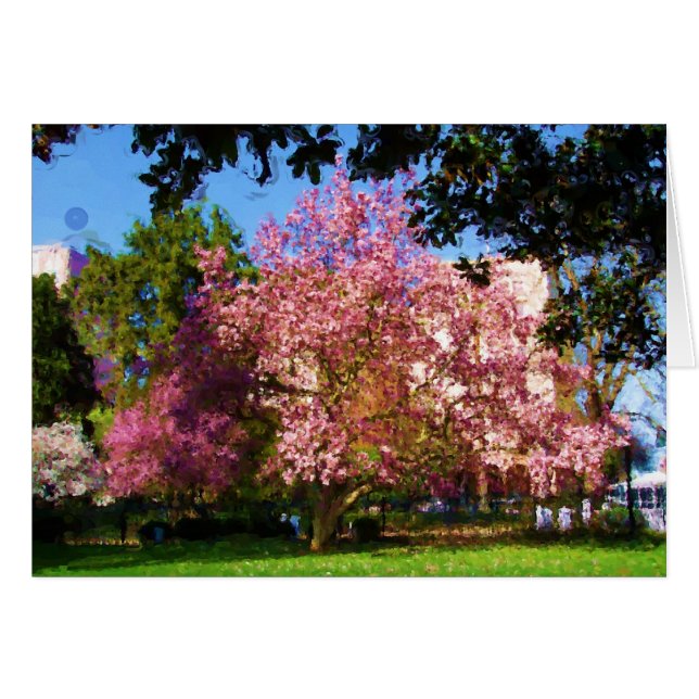 Magnolia Träd Kort (Framsidan Horizontal)