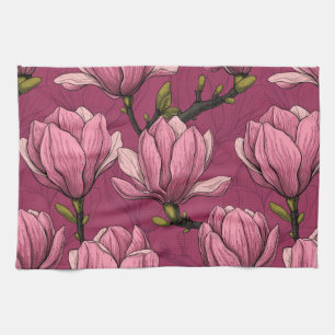 Magnolia-trädgård Kökshandduk