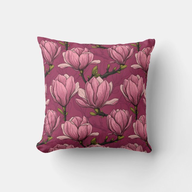 Magnolia-trädgård Kudde (Framsida)