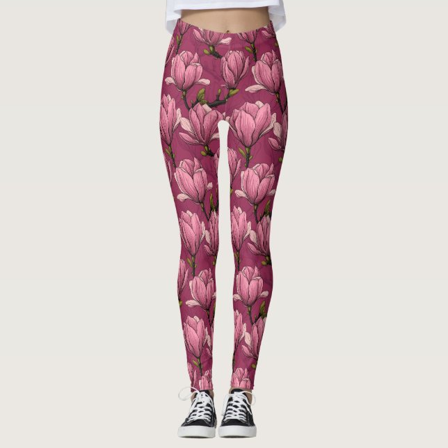 Magnolia-trädgård Leggings (Framsida)