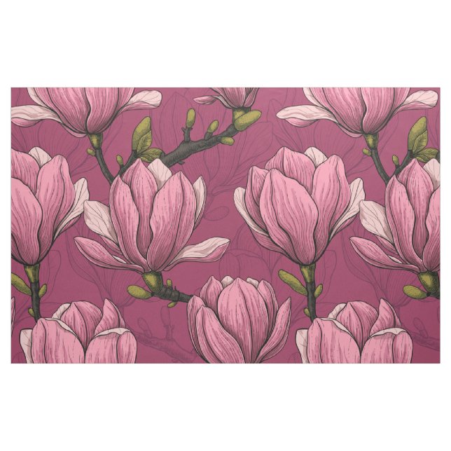 Magnolia-trädgård Tyg (Fat Quarter)