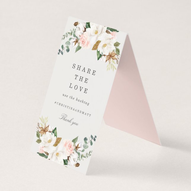 Magnolia  vid Kärlek Bord-signalen Kort (Framsida)