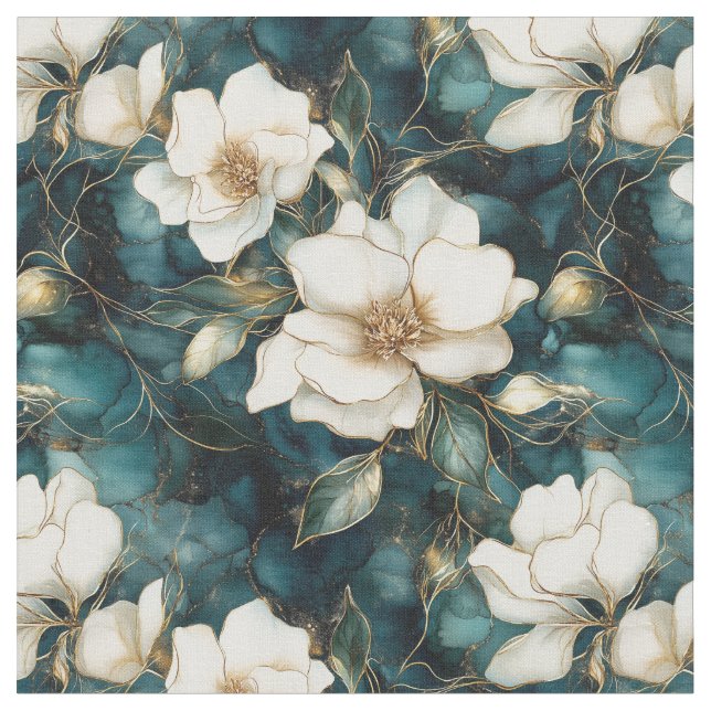 Magnolia Vines Fabric Tyg (Närbild)