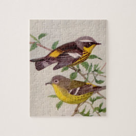 Magnolia Warbler målning av Louis Agassiz Fuentes Pussel