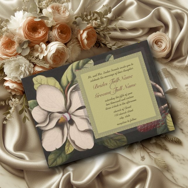 Magnolia Wedding-inbjudningar Inbjudningar (Skapare uppladdad)