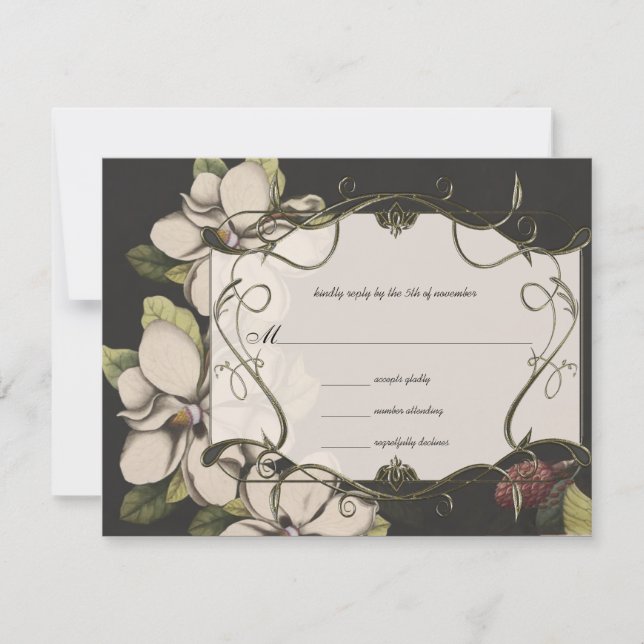 Magnolia Wedding-inbjudningar om isens OSA (Framsida)