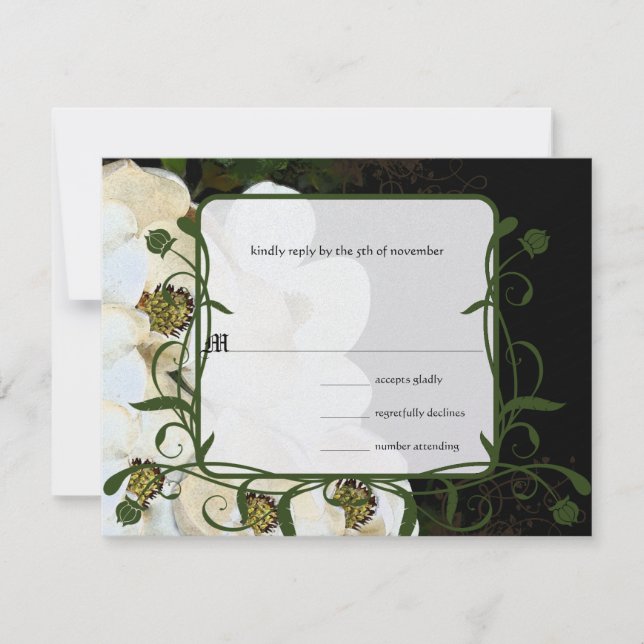 Magnolia Wedding-inbjudningar om isens OSA Kort (Framsida)